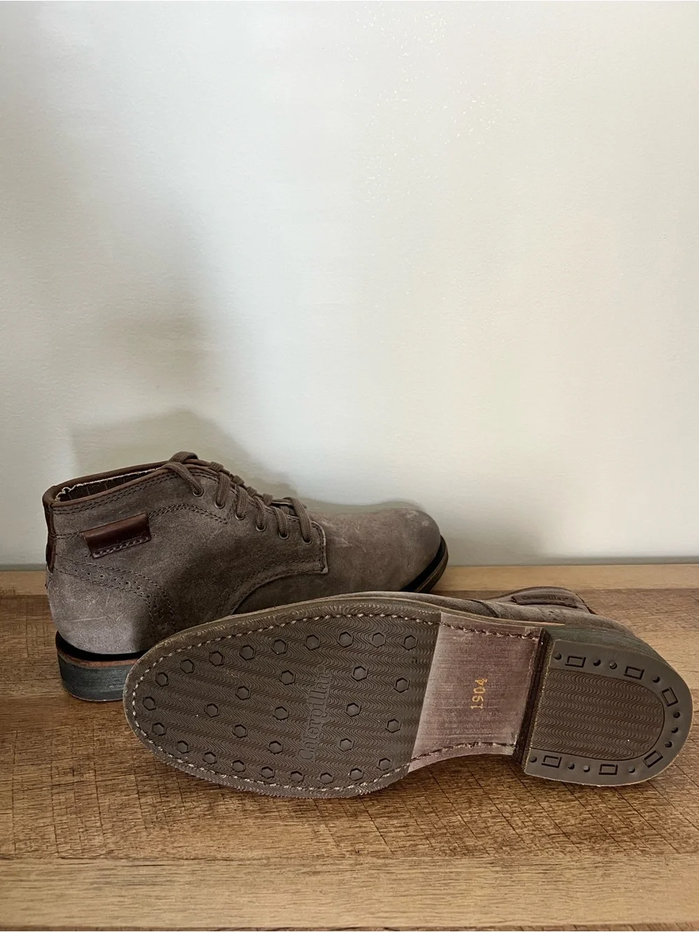 Caterpillar Taupe Suede Chukka Boots